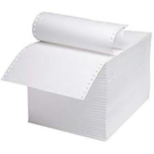Lot de 1000 feuilles de papier listing uni 11 x 14,5 (368 mm)