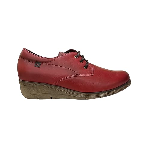 Pepe Menargues - Zapatos Rojos Piel Confort - Cuero para: Unisex-Adulto Color: Vacuno Rojo Talla: 39
