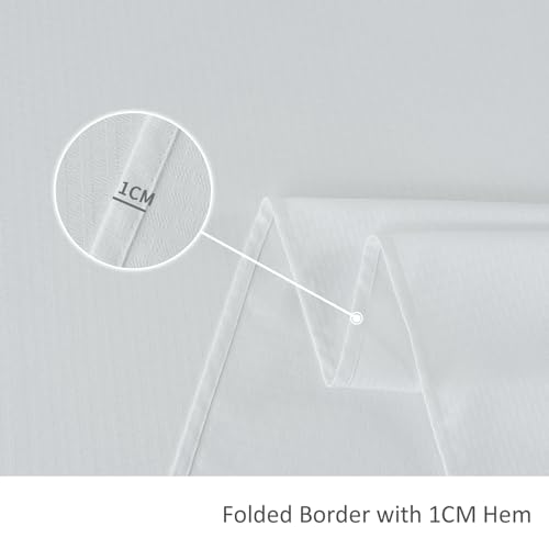 Image of maxmill Tablecloth Weaved Texture Stain Resistant Waterproof, Wrinkle Resistant Washable Table Cloth, Fabric Table Cover for Dining Room, Indoor Outdoor Use, Rectangle 60 x 120 Inch, White