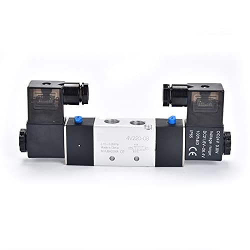 Électrovanne pneumatique 220V distributeur air 5/2 voies 1/4 - 6