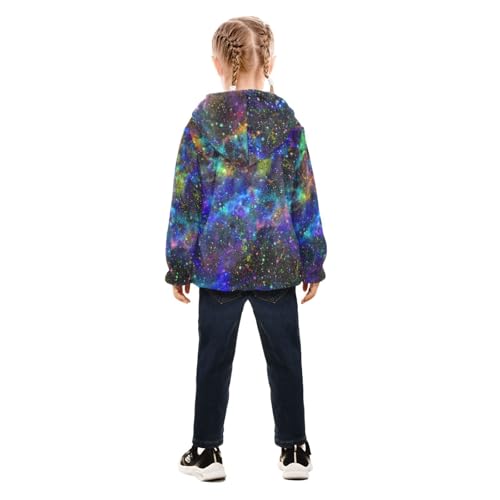 OTVEE Colorful Universe Nebula Starry Kids Hoodie Jacket Fall Spring Full Zip Warm Outwear Coat4