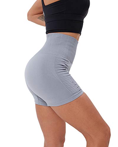 Image of NORMOV Seamless Gym Shorts Womens Workout Shorts,High Waist Spandex Shorts Women Tummy Control