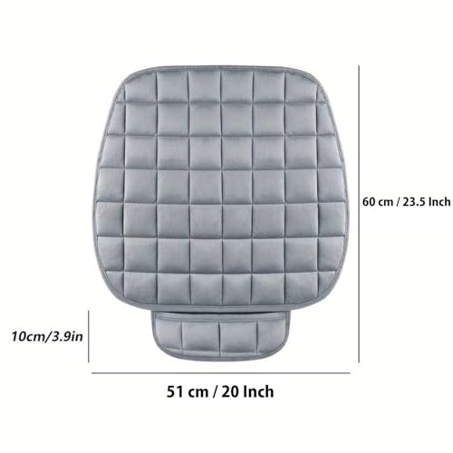 Image of Comfortable Ultra-Soft Memory Foam Car Seat Cushion Cover with Non-Slip Grip and Storage Pouch - Universal Fit, Easy-Care, All-Season (1PC)