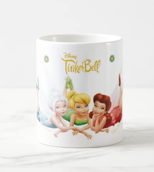 PRETTY UR PARTY Tinkerbell Ceramic Mug, Fairy Princess Coffee Mug for Kids, Toddlers, Friends, Girls, Mugs for Return Gifts, Coffee Mugs, Microwave Safe Tea Mugs, Milk Mug – Capacity 325 ml