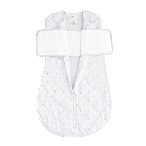 Image of DREAMLAND BABY Dream Weighted Sleep Swaddle (2nd Gen) (Infant) White/Grey Stars SM (0-6 Months)
