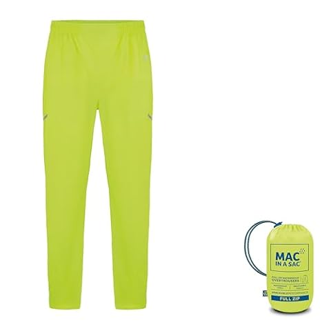 Mac in a Sac Origin II Pakowalne, wodoodporne spodnie dresowe z zamkiem błyskawicznym dla mężczyzn i kobiet, lekkie, oddychające i wiatroszczelne, na deszczową pogodę