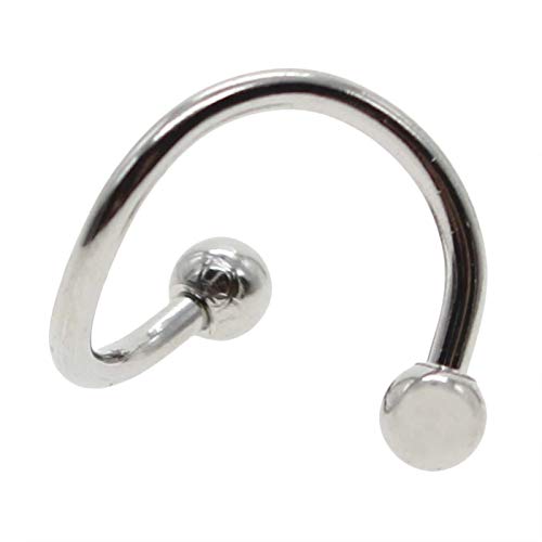 HuntGold 2 X Stylish Multifunction Unisex S Nose Lip Eyebrow Ring Earring Nose Stud(Silver)