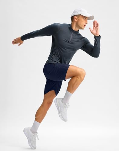 Image of Pudolla Men's Running Gym Shorts with Zipper Pockets 5 inch /7 inch / Lightweight Quick Dry Running Workout Athletic Short