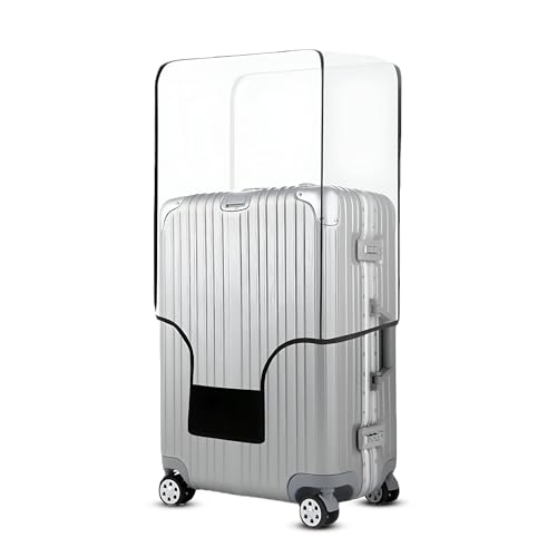 Image of FAB ELLITE Suitcase Cover Medium Size | Zippered Clear PVC Cover | Trolly Bag Cover | Protectors for 24 Inch Luggage | Waterproof, Scratchproof & Dust-Resistant
