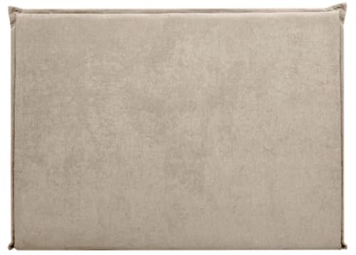 +Mueblesss Cabecero tapizado Desmontable de 100 cm de Altura con Funda para Almohada de Lino Estampado a Prueba de Manchas (Beige 5, 190cm (Cama de 180cm))