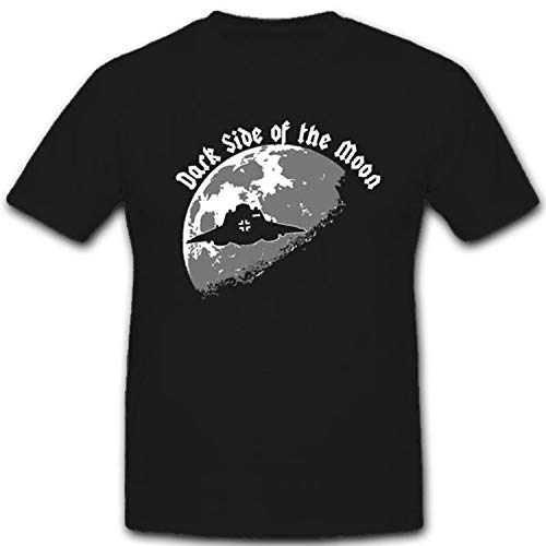 UFOs U.F.O #3855 t-shirt noir grande taille style militaire lune