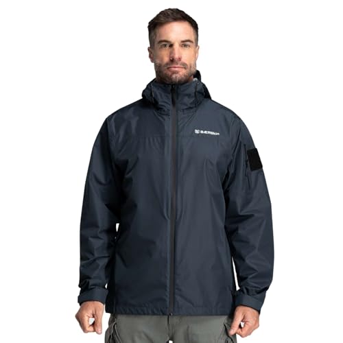 Baerskin Heavy-Storm Rain Jacket 2.0 20 000mm Waterproof Packable Rain Shell PFAS-Free Breathable Tactical Hiking Jacket 3-in-1 Hoodie Compatible Mens Outerwear