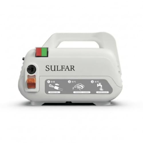 Image of Sulfar Car Washer High Pressure Pump - 1400W|Pressure-105 Bar, Max Flow-390 l /h, Working Radius +9m, Spray Jet Gun w Ext. Rod, Hose Pipe; Portable for Cleaning /Washing Car (White)