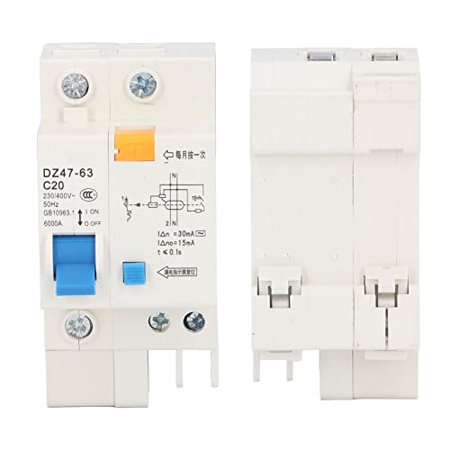 Miniinterruptor 230V 400V 20A 30mA Proteção de corrente de fuga doméstica