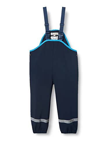 Pantalones de peto softshell unisex infantiles contra frío y lluvia