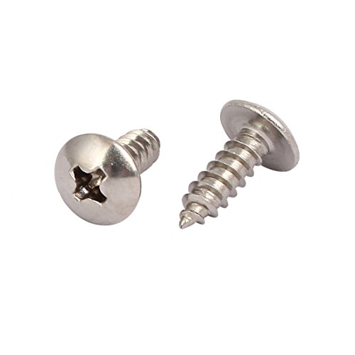 Sourcingmap M4x12mm Thread 316 Stainless Steel Truss Phillips Head Self Tapping Screw 15pcs - Image 2