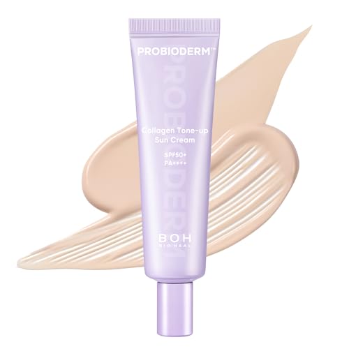 バイオヒールボ(BOH) プロバイオダーム コラーゲン トーンアップ サンクリーム(ベージュ) SPF50+ PA++++ 50ml 日焼け止め 化粧 下地 ファンデーション カバー ツヤ 保湿 パンテノール ペプチドの商品画像（Amazon）