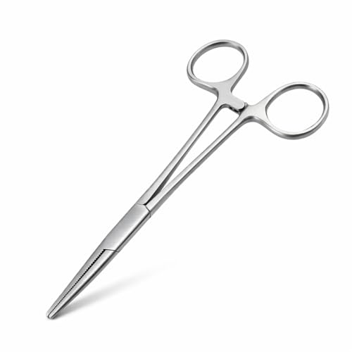 Image of 5 Inch Mosquito Forceps Straight Stainless Steel | Hemostatic Clamp for Surgery, Dental & Medical Use | Reusable Autoclavable Instrument