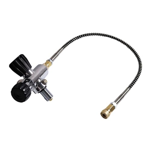 TUXING 4500PSI High Pressure PCP Paintball Fill Station Stainless Steel Valve HPA CO2 Tank DIN Charging System Black M18*1.5 - Image 5