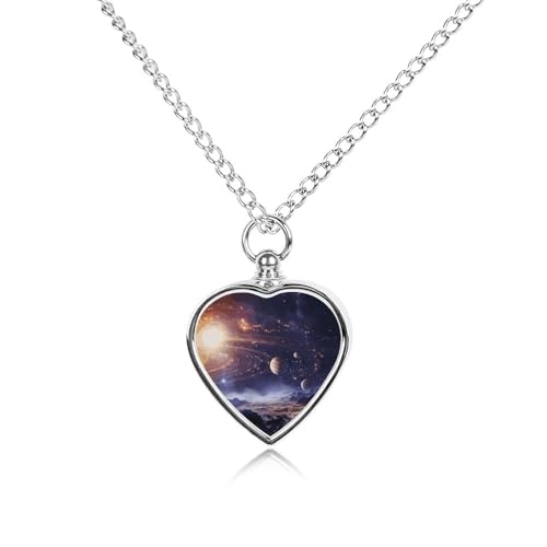 Collier urne funéraire cœur flamant rose avec entonnoir, un cadeau de sympathie et de réconfort