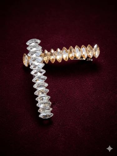 Image of Pearl & Crystal Hair Clips Set for Women, Elegant Rhinestone Barrettes, Stylish Hair Pins for Party, Wedding, Daily Wear - Pack of 2