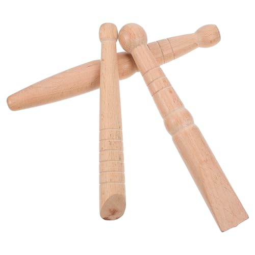 Imagen de Toyvian Palos de Masaje de Madera Multifunción 3 Unidades Herramienta Portátil para Reflexología Podal Masaje de Pies y Cuerpo Uso Doméstico y Viajes Bastón de Acupresión Ergonómico