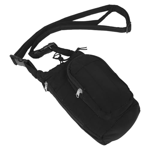 Porte-bouteille isotherme en duvet noir contre les chocs de gourde
