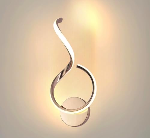 Image of Groeien 15W Modern 3 Color LED Wall Sconce Teardrop Glow Wall Light for Bedroom Living Room Corridor Lighting Fixtures Wall Mount(Warm+Natural+Coolwhite)(Teardrop Glow)