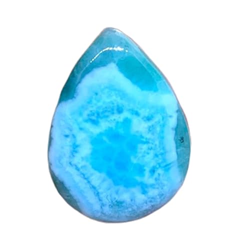 Larimar naturel en cabochon poire de qualité gemme pour la création de bijoux uniques