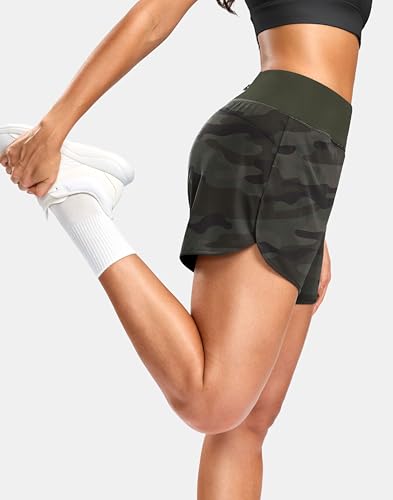 Image of G Gradual Women's Running Shorts with Mesh Liner 3 inch Workout Athletic Shorts for Women with Phone Pockets