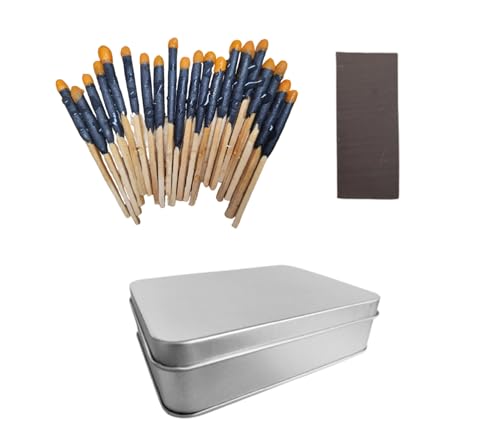 40 Pcs 3 Waterproof Matches (2 Pack) Storm Survival Fire Starter Kit