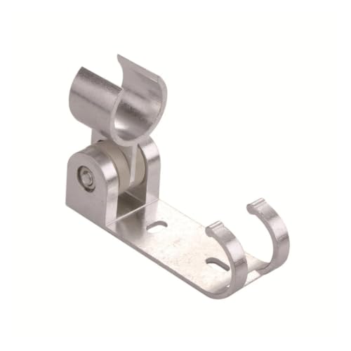 Soporte de ducha regulable con ganchos útiles y fijación estable para baño