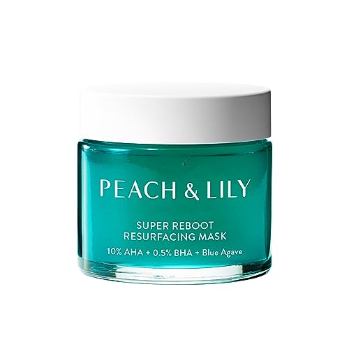 Peach & Lily Super Reboot Resurfacing Mask | 10% AHA 0.5% BHA | Pro-Grade Wash-Off Mask For Pores Uneven Skin Bumps And Fine Lines | Powerful Yet Gentle Acid Treatment | 2.7 Fl Oz