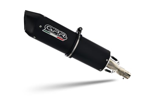 Silenziatore con raccordo Scarico GPR compatibile con Ducati Multistrada V4 - S 2022-2024, Furore Evo4 Nero, Scarico omologato, silenziatore con db killer estraibile e raccordo specifico