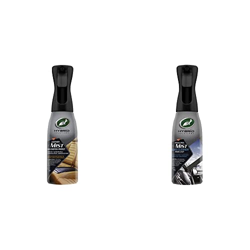 Turtle Wax 53704 Hybrid Solutions Leather & Conditioner Car Interior Spray 591ml & TW53791 FLAIROSOL WINDOW CLEANER