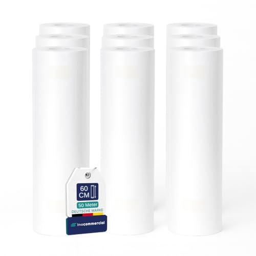 Inoverse 9 Rollen Ärztekrepp Liegenabdeckung 50 m x 60 cm – Einweg Ärzterolle für Untersuchungs- und Massageliegen, Spa & Kosmetik, Tattoostudios, Medizinische Liegenrolle, Perforierte Papierrolle