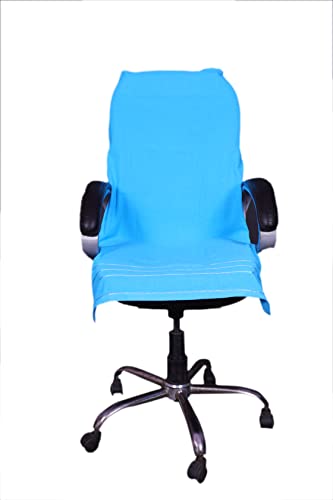 Image of ROMAN HOME 100% Superfine Cotton Solid Large Luxury Office Chair Towel with Tie Knot 450 GSM - (Pack of 1) Original Product AS PER Picture Shown (1, ch Sky Blue)