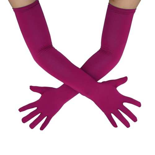 Sheface Stretchy Spandex Long Gloves - Men's & Women's Costume Gloves for Banquet, Party & Wedding