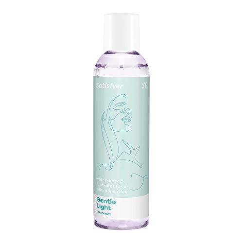 Satisfyer Women Gentle Light Lubricant - Water Based Lube, Oil Free, Condom Friendly, Natural Light Sensation - 10 oz. Bottle