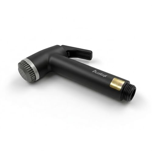 Image of Acetap Plastic Black Polished Handheld Bidet Sprayer - Durable High-Pressure Plastic Hygiene Spray with Smooth Trigger & Leak-Proof Design