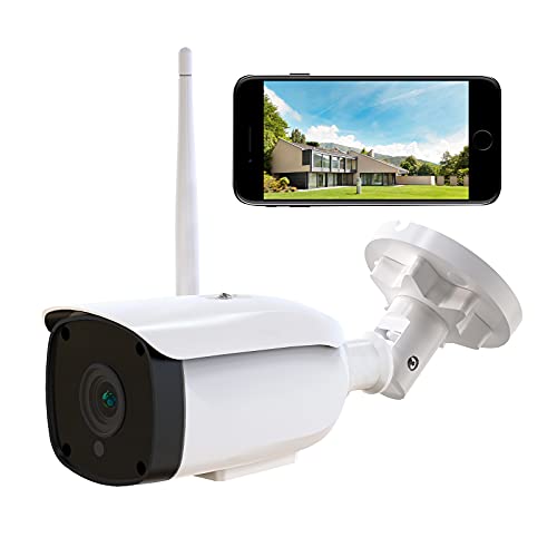 Security Camera Outdoor, 1080P WiFi Wireless IP Camera Outdoor Camera Surveillance Cameras Home Security Camera Home Security System, Two-Way Audio, Work with Alexa, Motion Detection for iOS/Android