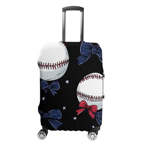Baseball Bow Travel Luggage Cover Suitcase Protector Baggage Covers for Men Women S