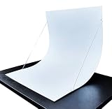 Aufstellbarer PVC-Fotohintergrund Hohlkehle Fototisch Aufnahmetisch weiß, selbstständig stehend, 70cm breit, knitterfrei und abwischbar