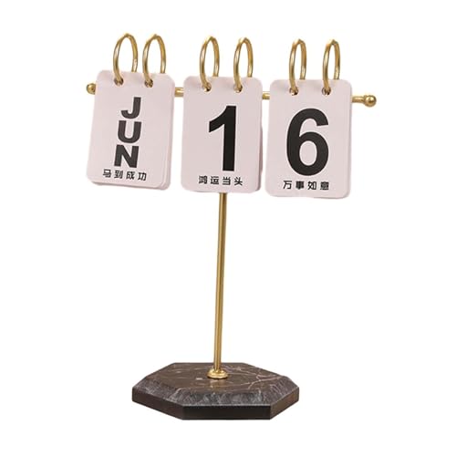 Calendrier perpétuel réutilisable en métal avec affichage de date