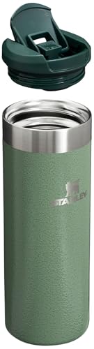 Image of Stanley AeroLight Transit Bottle 16 oz | Locking Drink Through Lid | Leak Resistant Water Bottle or Coffee Travel Mug | Lightweight Insulated Stainless Steel | BPA-Free | Hammertone Green