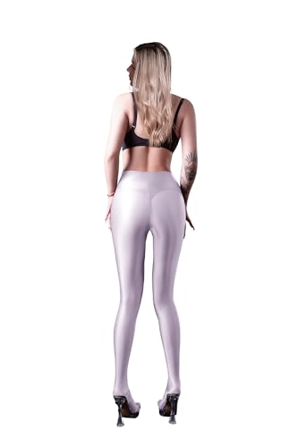 Image of Ultra Sheer Workout Leggings Shiny Tights for Women Control Top to Waist Pantyhose Tummy Control Glossy Panty Hose