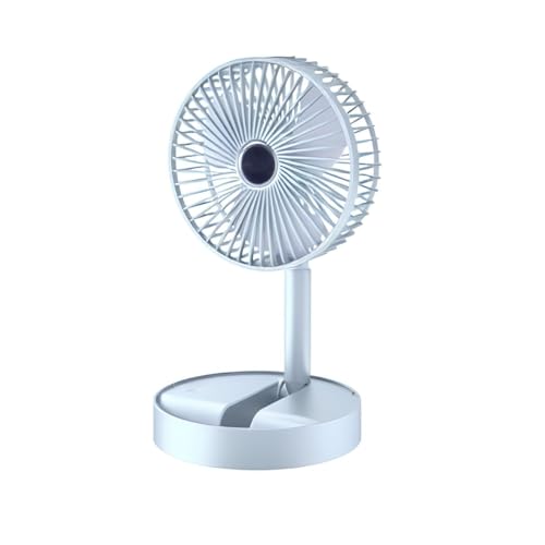 Ventilador Telescópico Dobrável de Mesa Portátil Recarregável com Bateria Embutida de 2000mAh Altura