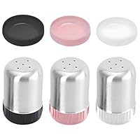 3 Stück Mini Salzstreuer,Salzstreuer Klein,Salz Edelstahl für Gewürzstreuer,Kleine Und Pfefferstreuer Shakers,Eier aus Deckel,Camping Gewürzflaschen Verschließbar Shaker