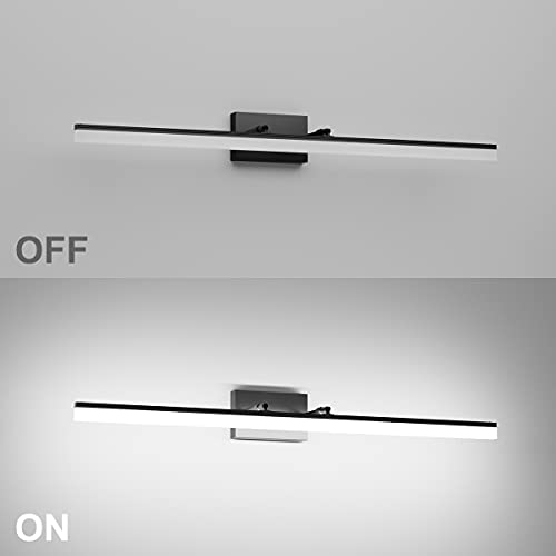 Aipsun Modern LED Vanity Light Adjustable Bathroom Light Fixtures Over Mirror Rotatable Vanity Lighting 5500K 40 inch Black by Aipsun - Image 7