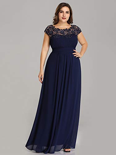 Ever-Pretty Womens A-Line Lace Plus Size Mother Of The Groom Dress Navy Blue Us 18 #TOP3
